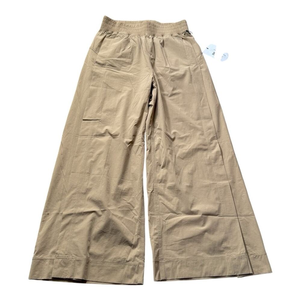 Wide Leg Drawstring Waist Pants in Khaki